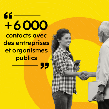 +6000 contacts avec des entreprises ou organismes publics